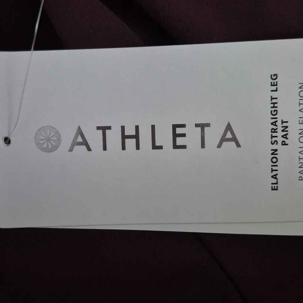 New Athleta Elation Straight Leg Pant Spiced Cabernet Small - Picture 6 of 7
